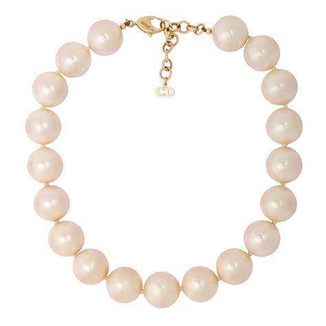 christian dior pearl necklace price|genuine christian dior necklace.